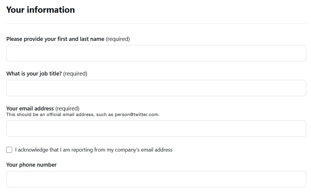 contact information twitter
