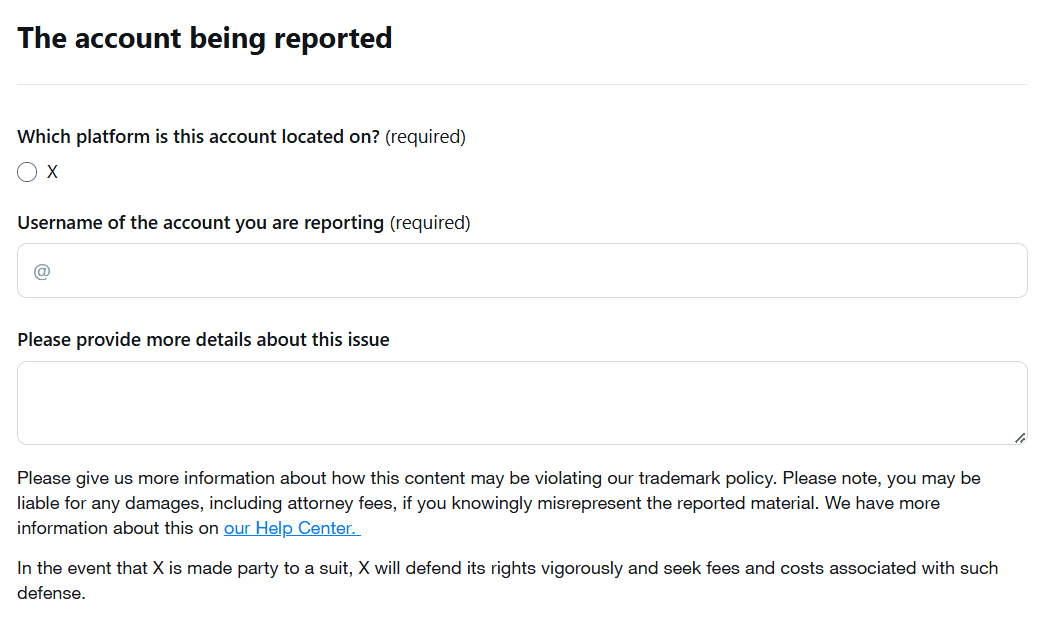 infringing content twitter